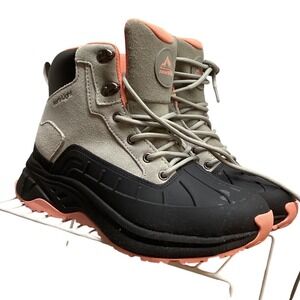 North Light Women's Gray Coral Winter Lace Up Waterproof Boots Size 6